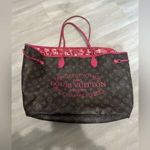 Louis Vuitton Monogram Tote in Brown and Pink